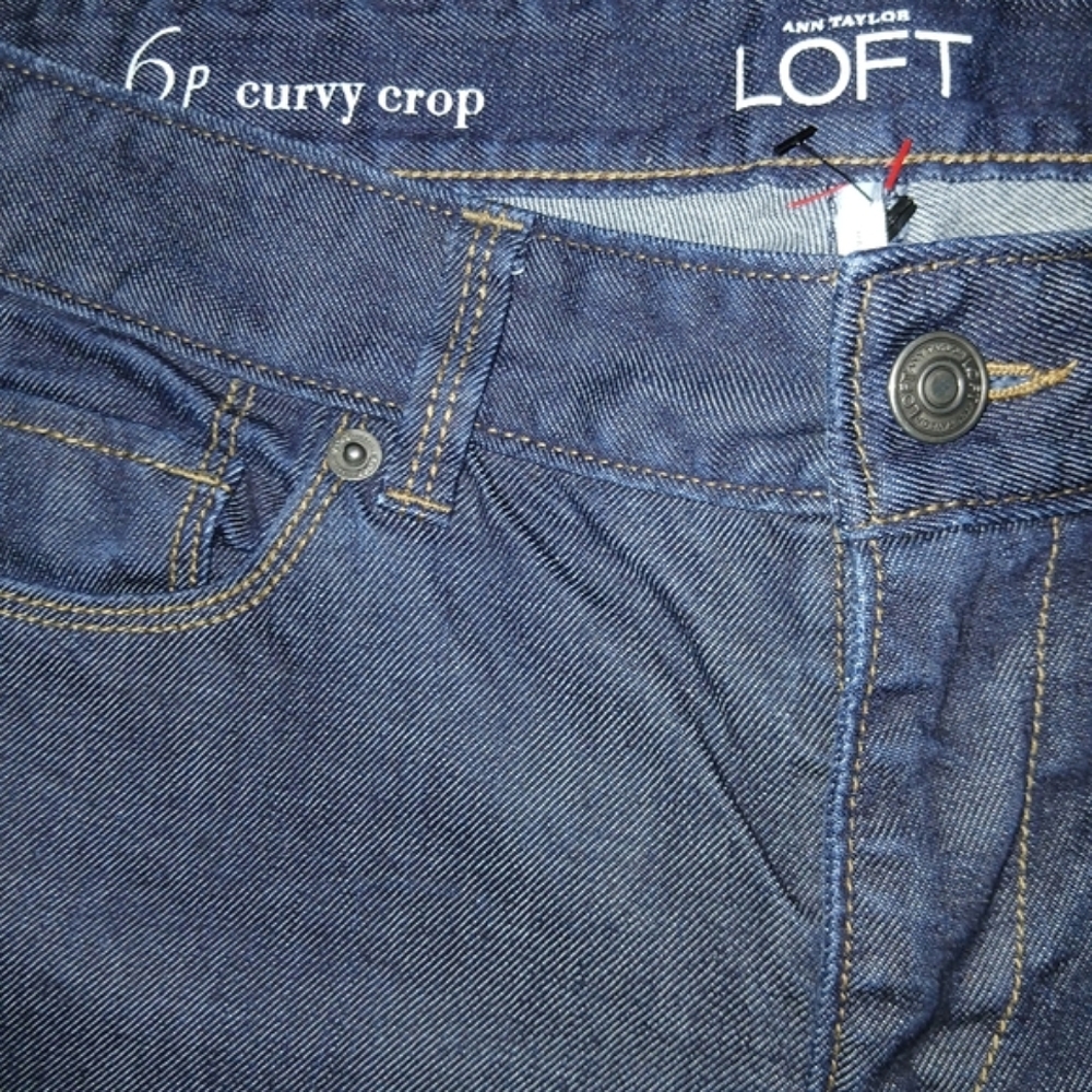 LOFT Indigo  Curvy & Cropped Jeans - Picture 2 of 10